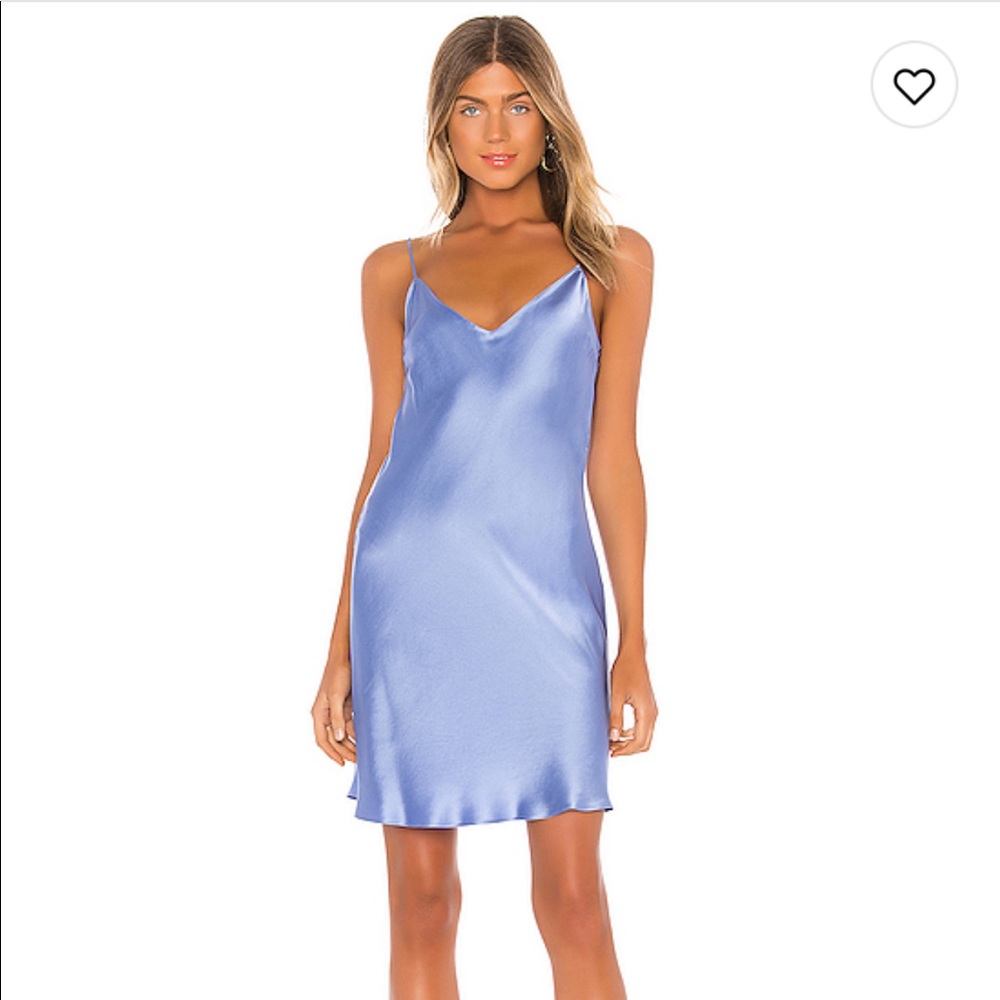 DANNIJO Mini Slip Dress Moonstone Blue
